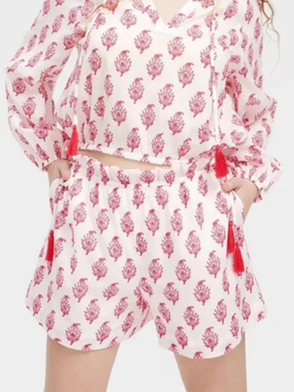 NWT - Roller Rabbit X Target Banquet Side - Tie Beach Cotton Shorts
